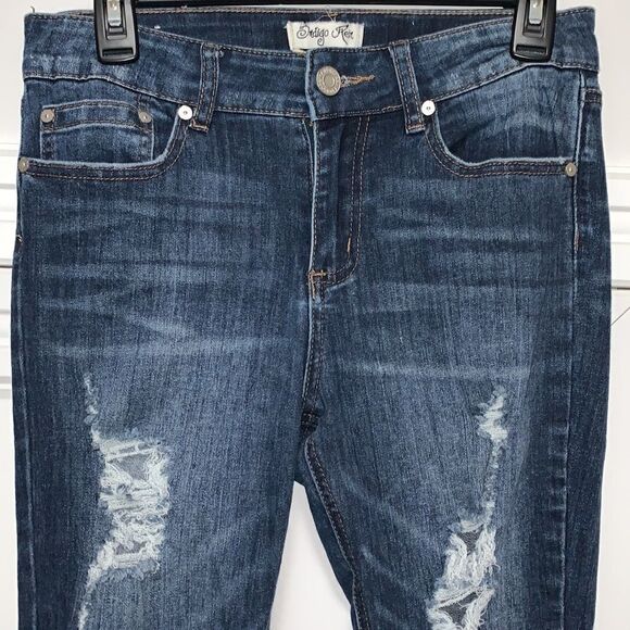 Indigo Rein Anklet Skinny Jeans Size 5 Junior - Picture 2 of 11